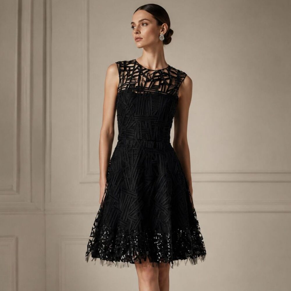 Oscar de la Renta Silk A-Line Dress Size 2